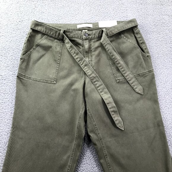 CATO Est. 1946 Womens Size 20W Green High Rise Belted Straight Ankle Jeans NEW - Picture 3 of 16
